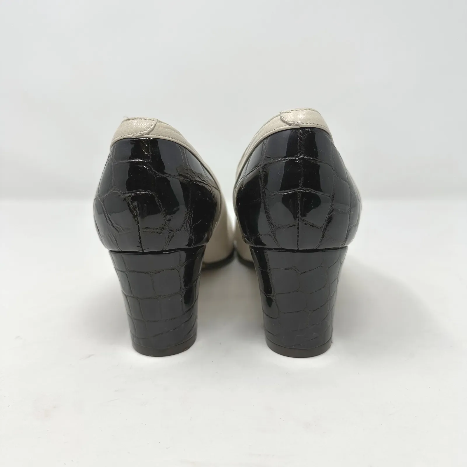 Bally Mariner Cap Toe Leather Pumps Brown‎ Cream Size 7 Brown - Image 7