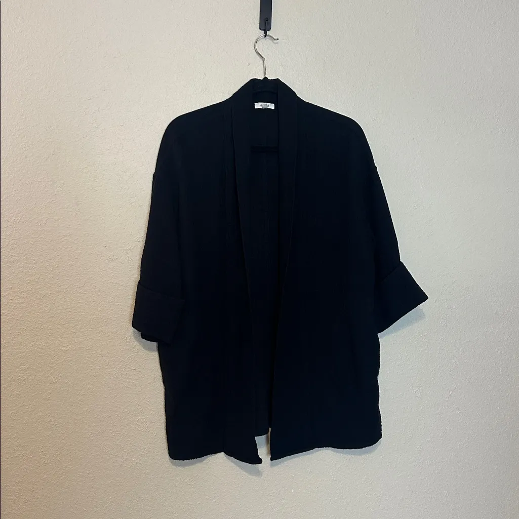 Aritzia Wilfred chevalier jacket black‎ open blazer Size Small - Image 3