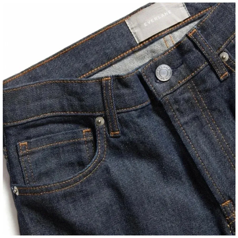 NWT Everlane Mid Rise Skinny Ankle Jeans Denim Pants Dark Wash Rinse 24 - Image 5
