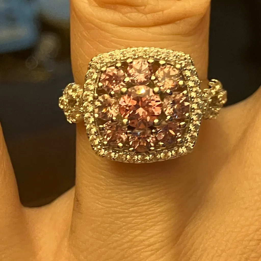 Pink Color Changing Garnet Sterling Silver Ring Size 6 - Image 2