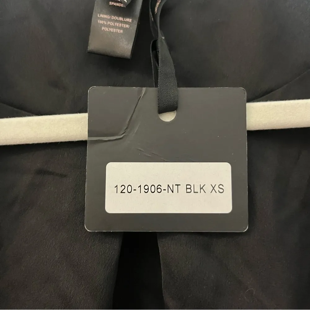 NWT Jonathan Simkhai Night Fil Coupé Wrap Mini Dress Black Floral Jacquard XS - Image 7