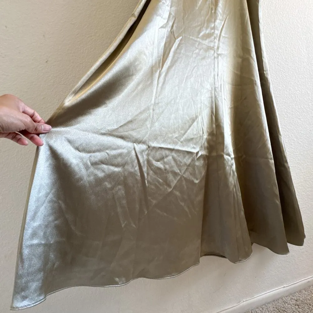 Birdy Grey New Catherine Shiny Satin Moss Green Large Dress - Image 16