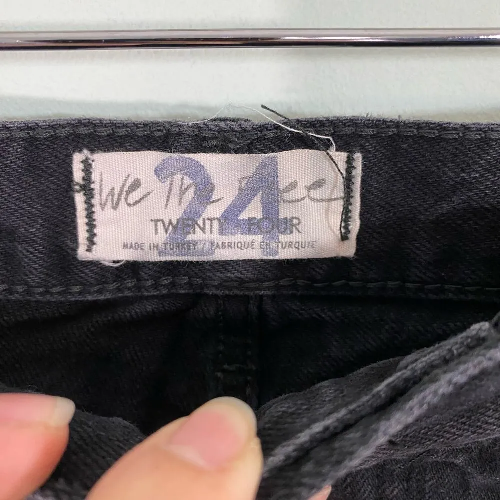 Free People We The Free Women's Black Distressed Bren Boyfriend Jeans Size 24 - Image 6