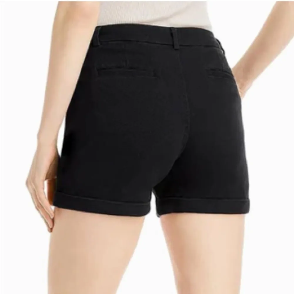 Three Dots High Waisted Samona Solid Denim Shorts Black size XL - Image 2