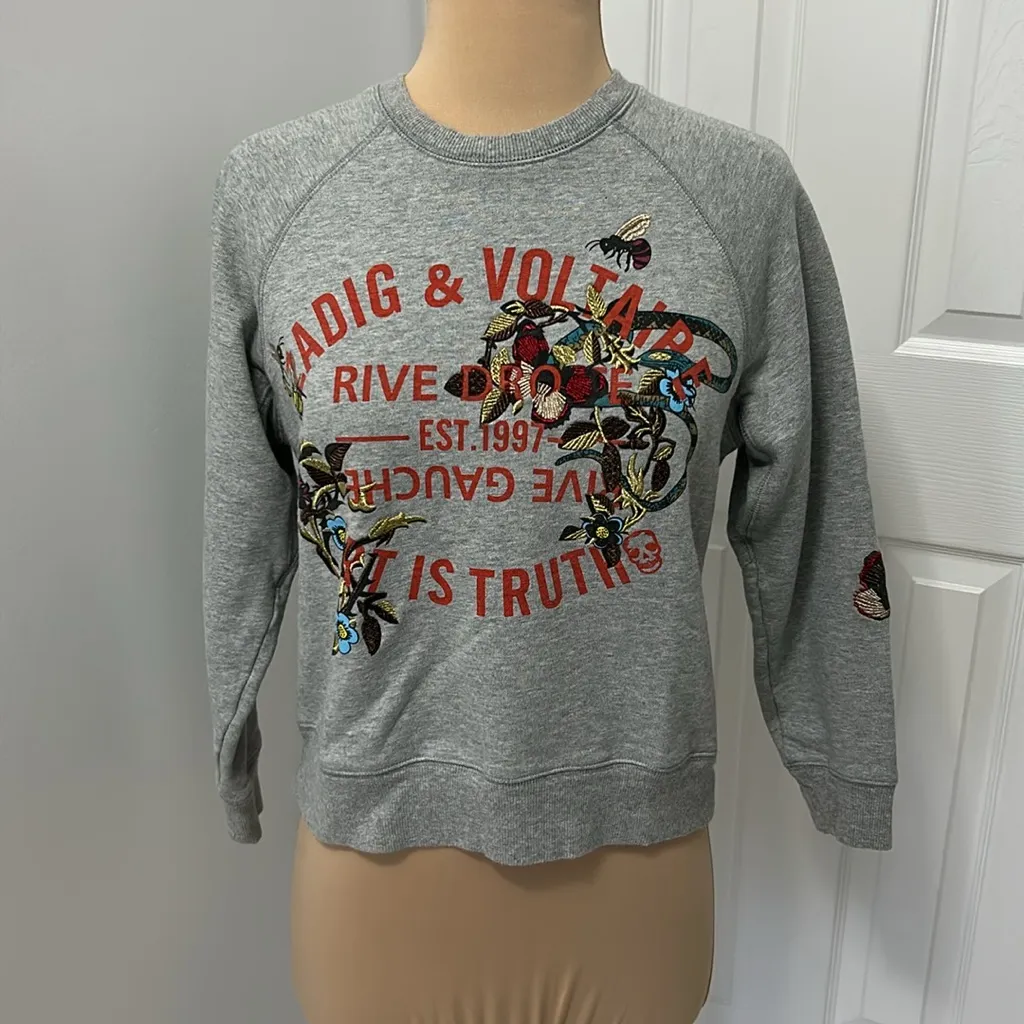 Zadig & Voltaire Upper Blason Flowers Sweatshirt - Image 4