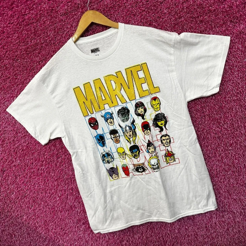 Marvel Avengers Little Heads Bronze Age Marvel Comics Tee L - Image 3