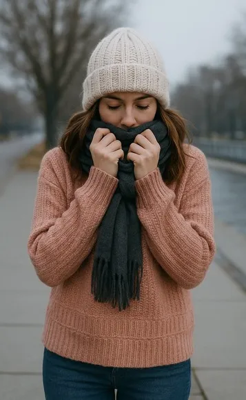 St.John's Bay Women's Tight Knit‎ Crochet Pink Sweater Sz Medium Grandmacore - Image 2