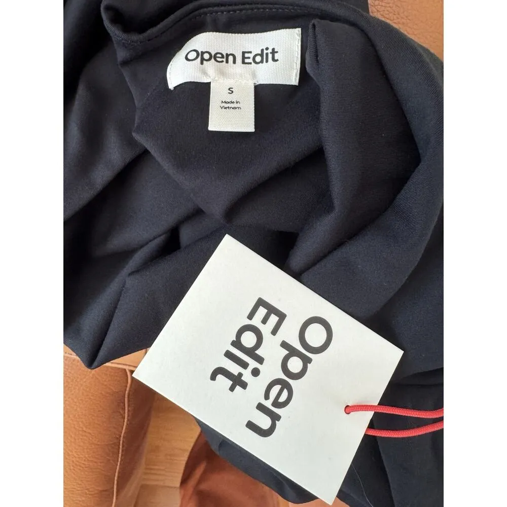 NWT Open Edit Black Long Sleeve Thong Bodysuit Women’s Size Small - Image 5