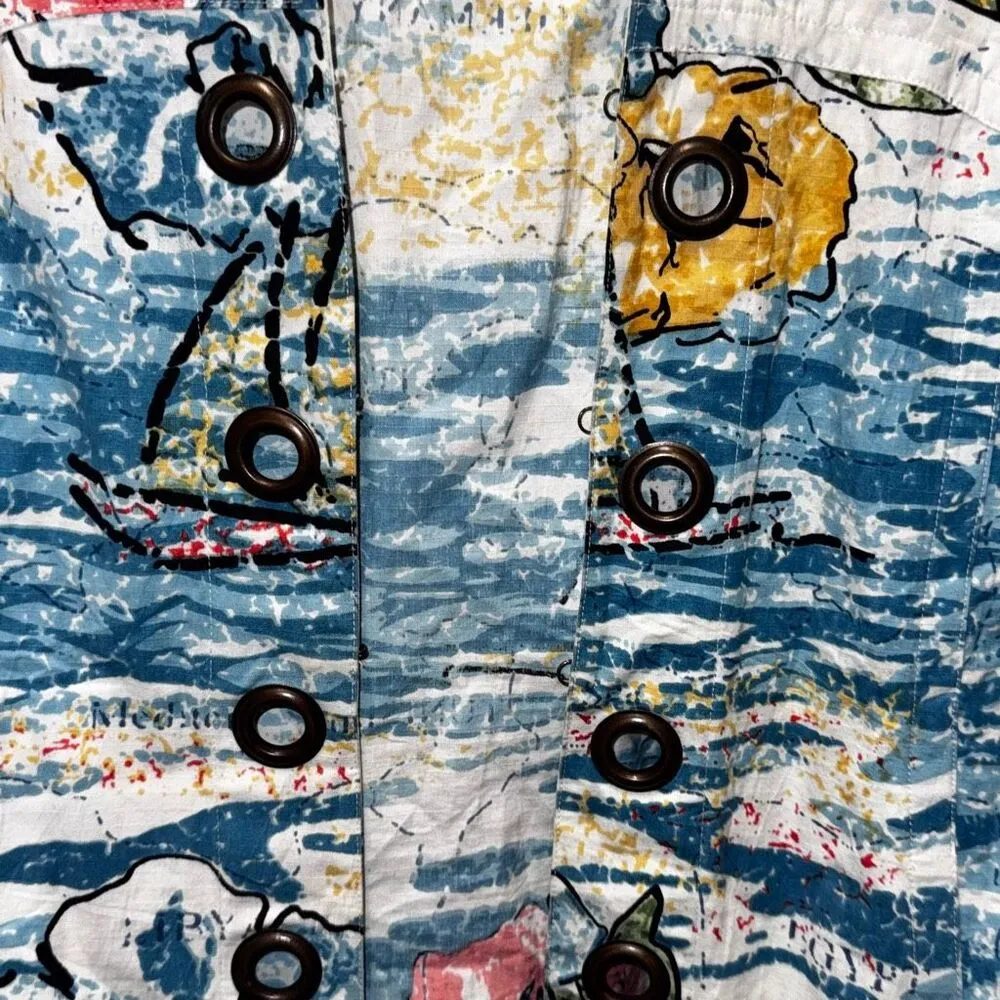 Draper's & Damon multicolor Hawaiian Cape Cod jacket Large ￼ Blue - Image 2