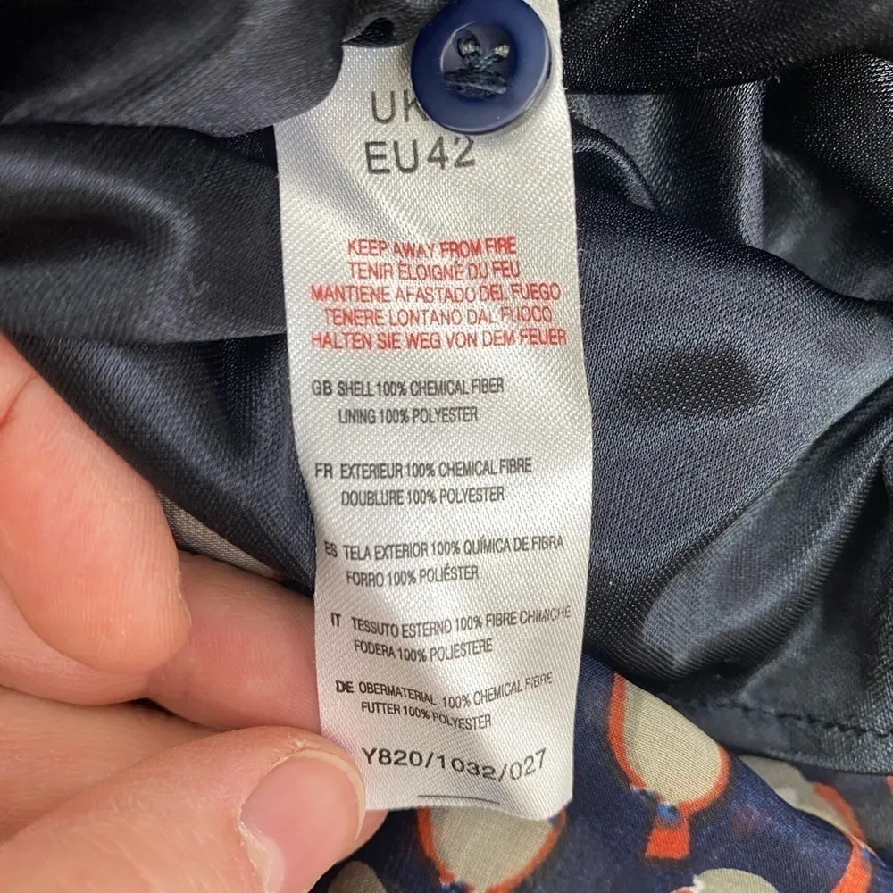 ⭐️YUMI Retro Styling Bird Print Cinched Waist Above Knee Dress - Image 5