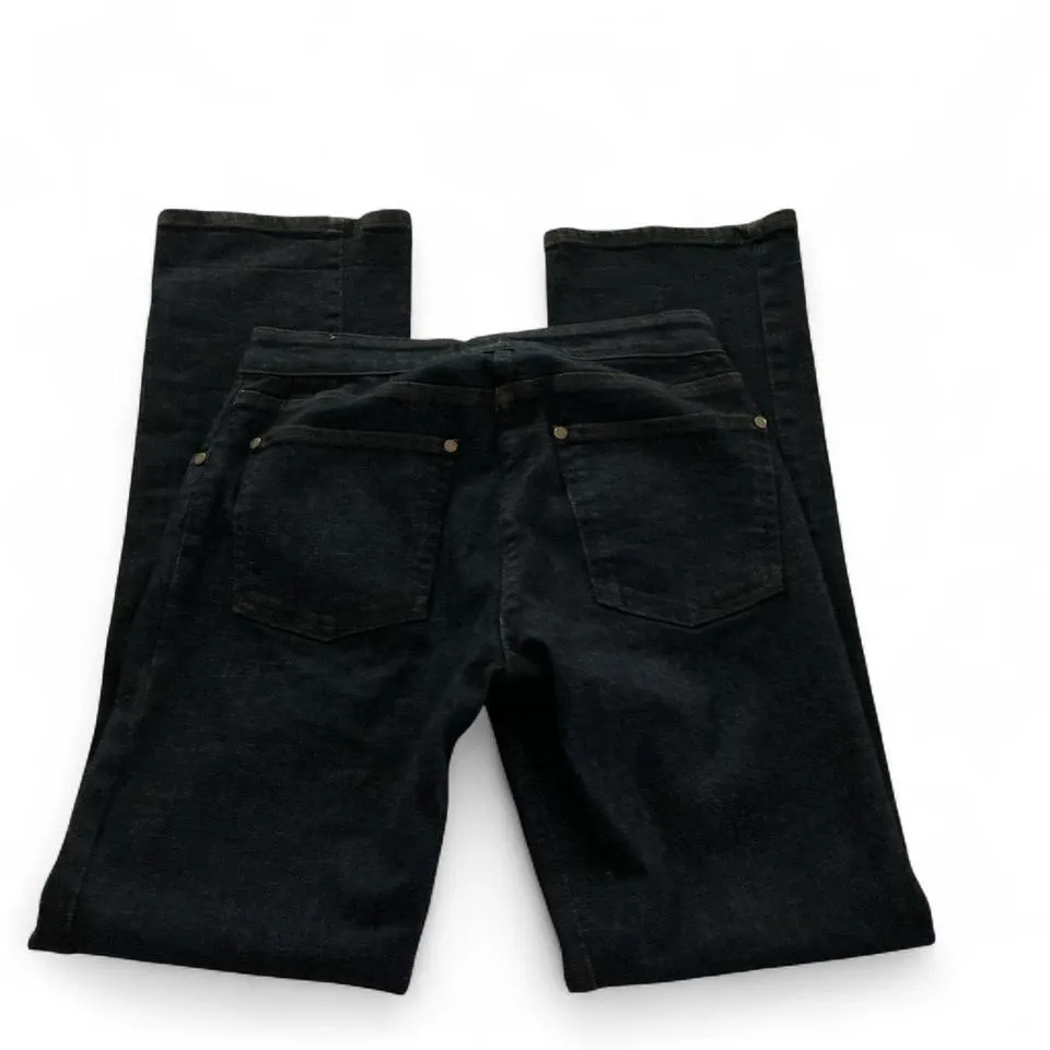 Eileen Fisher Petite Black‎ Denim Jeans Straight Leg Women's PP - Image 2