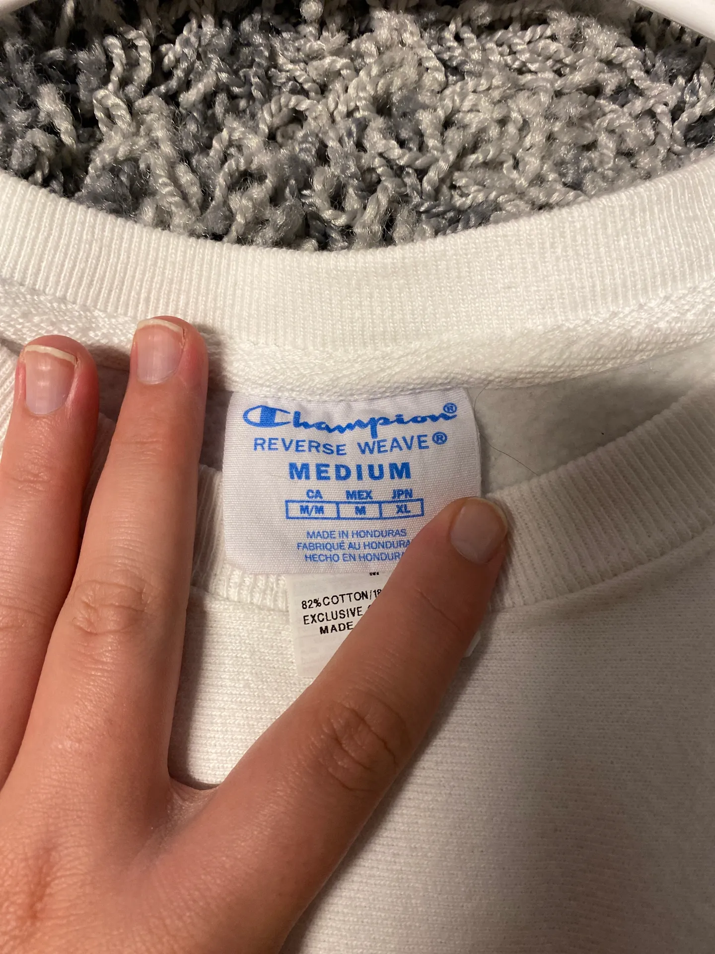 Champion White Crew Sweatshirt - Image 4