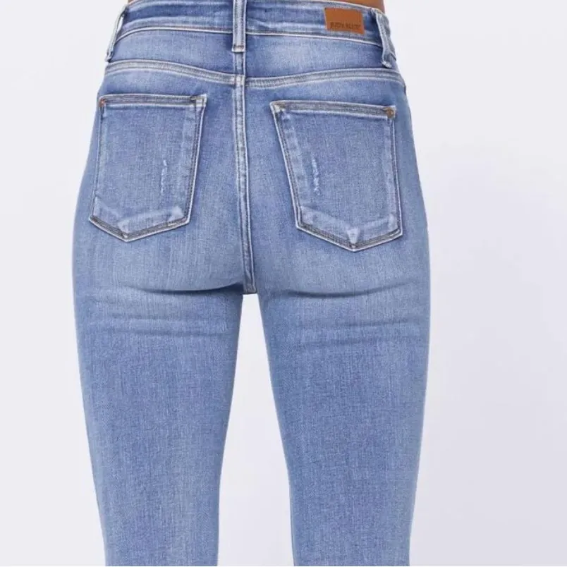 Judy Blue "Hold My Phone" Buttonfly Skinny Jeans, Sz 3/26 - Image 4