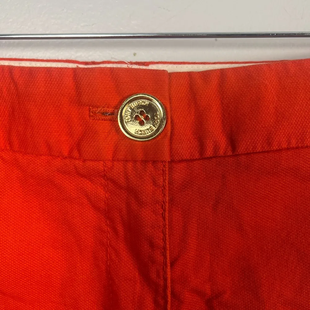Tory Burch chino Shorts Women's Size 6 Red cotton mini - Image 2