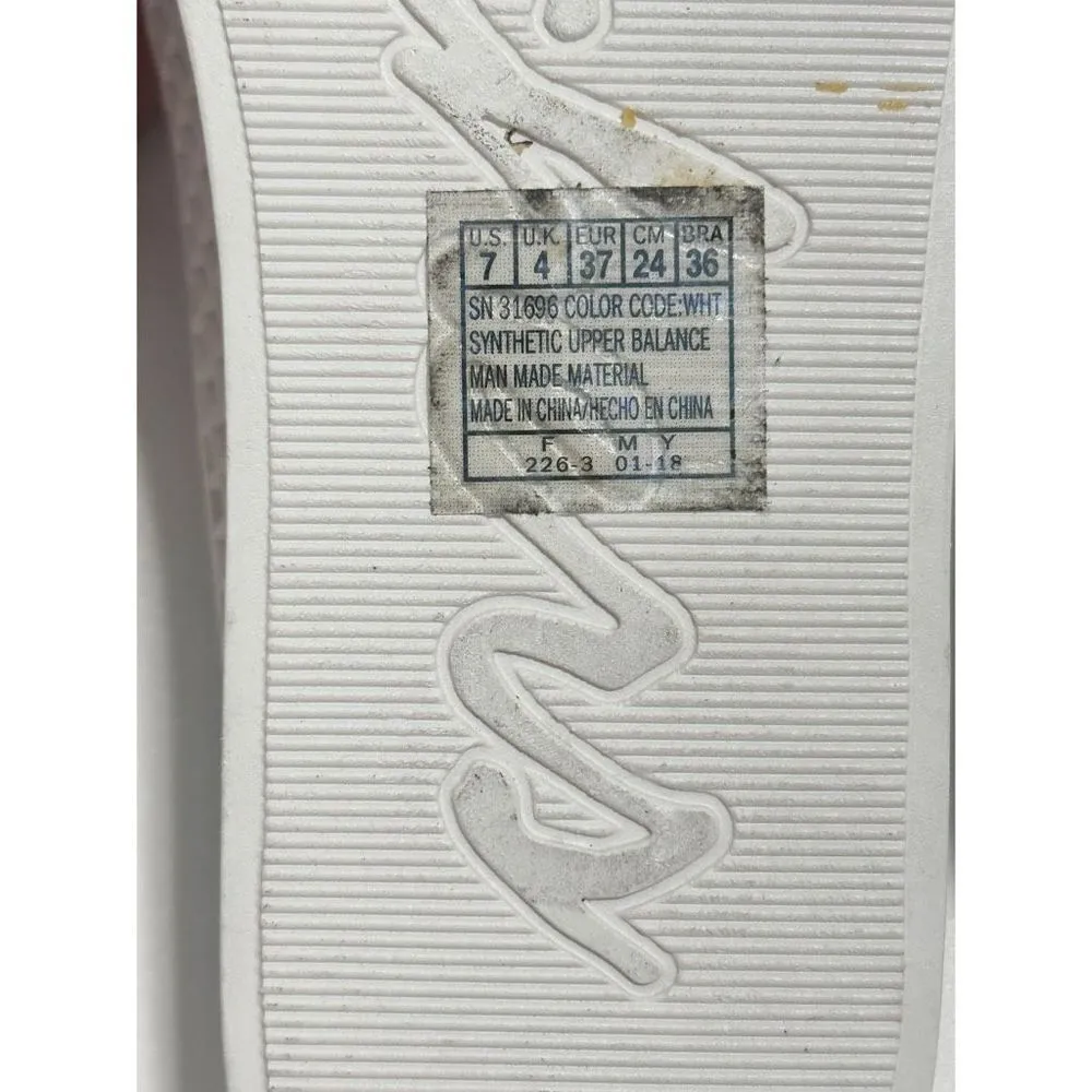 Skechers Plastic Waffle Design Open Toe Slip-On Slides Wedge‎ Sandals White Sz 7 - Image 2