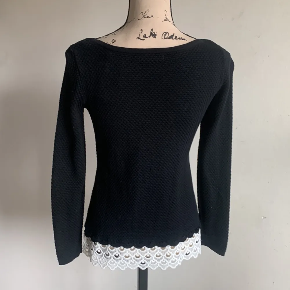 Charter Club La Vie L’ Amour Lace Hem Sweater Sz XS NWT - Image 9