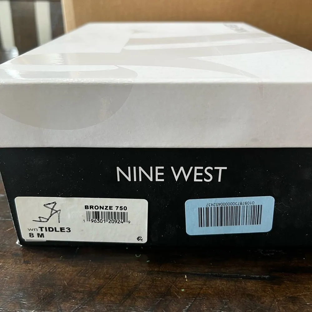 Nine West Women's Dress Sandals TIDLE3 Bronze750 Gold New Strappy - Image 4