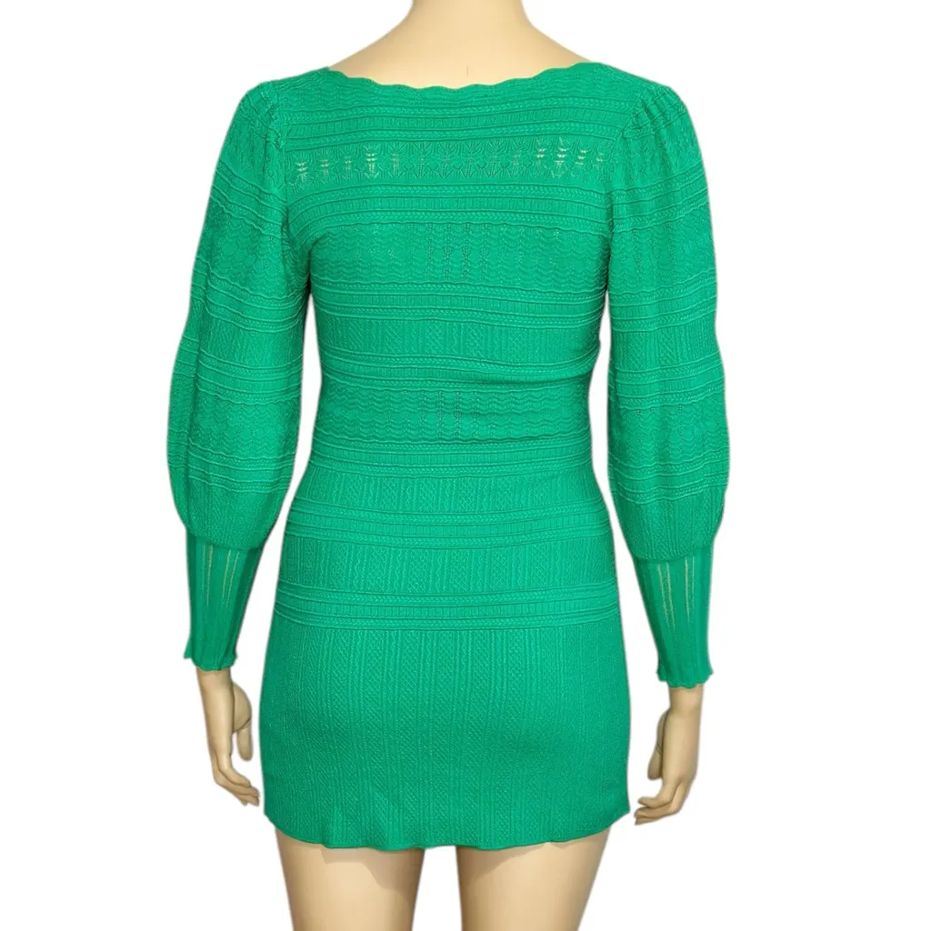 SÉZANE Hallie Knit Sweater Dress, Green, XL - Image 11
