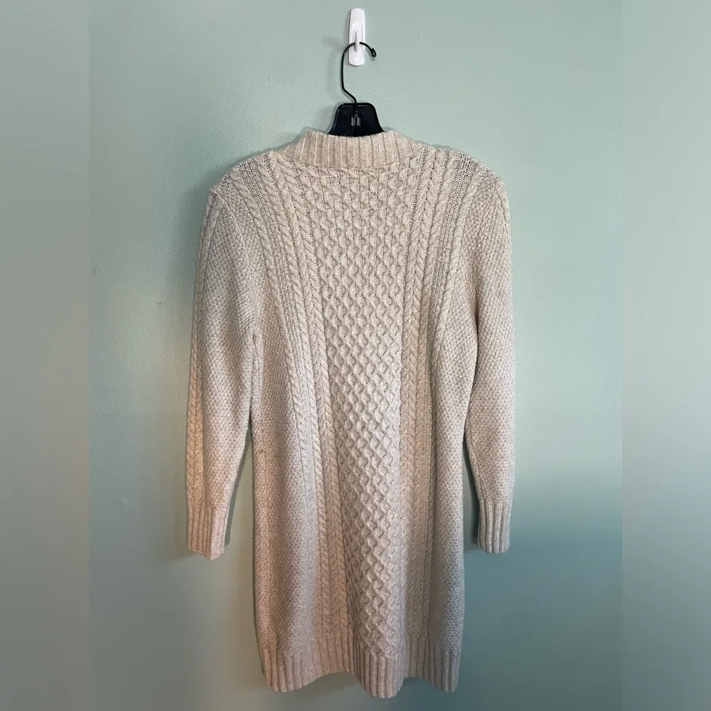 Abercrombie and Fitch Cream Cable Knit Sweater Dress Sz S - Image 6
