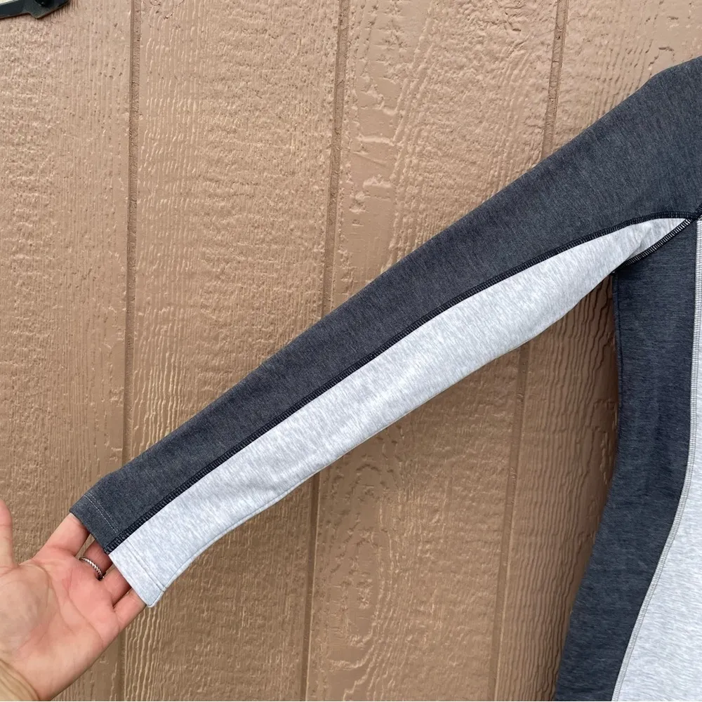 Athleta Womens Dress Heather Grey Colorblock Omega Long Sleeve Size Small - Image 7