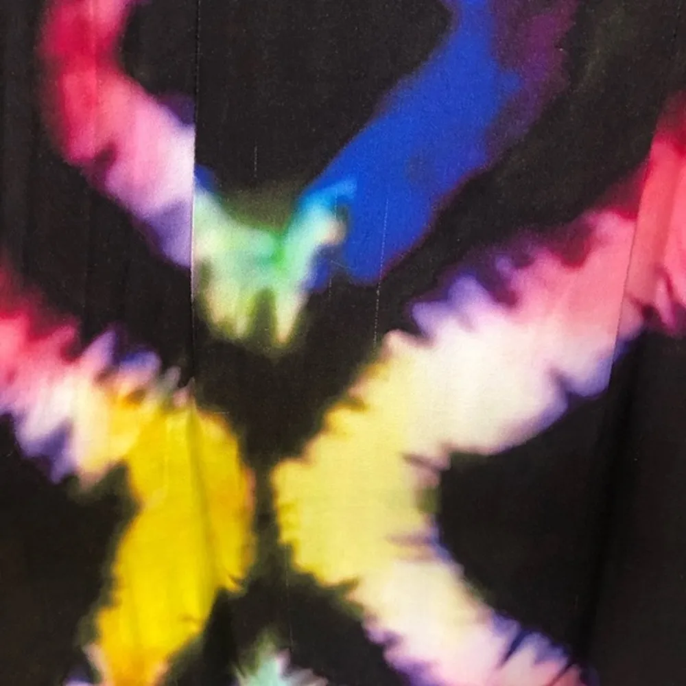 BUSAYO COLLECTIVE MAXI WATERCOLOR TIE DYE SPAGHETTI STRAP LINED MAXIMALIST DRESS Size XS - Image 8