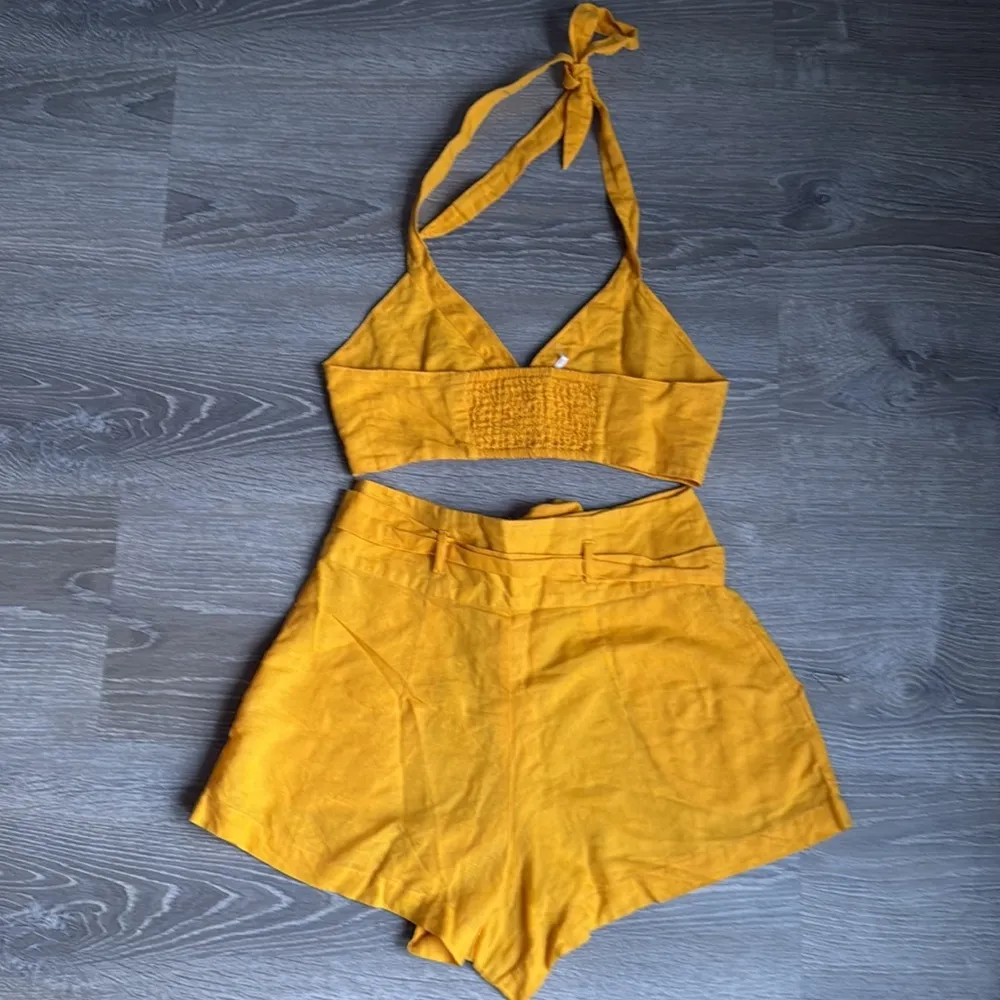 Free people It Takes Two piece linen blend Set Small - Image 3