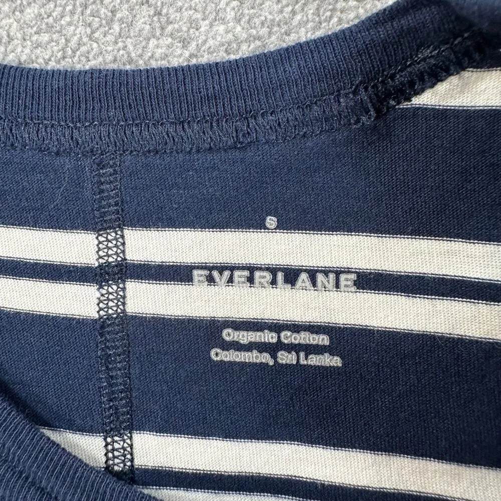 Everlane Striped Tank Top Women's Small Blue/White Organic Cotton - Image 4