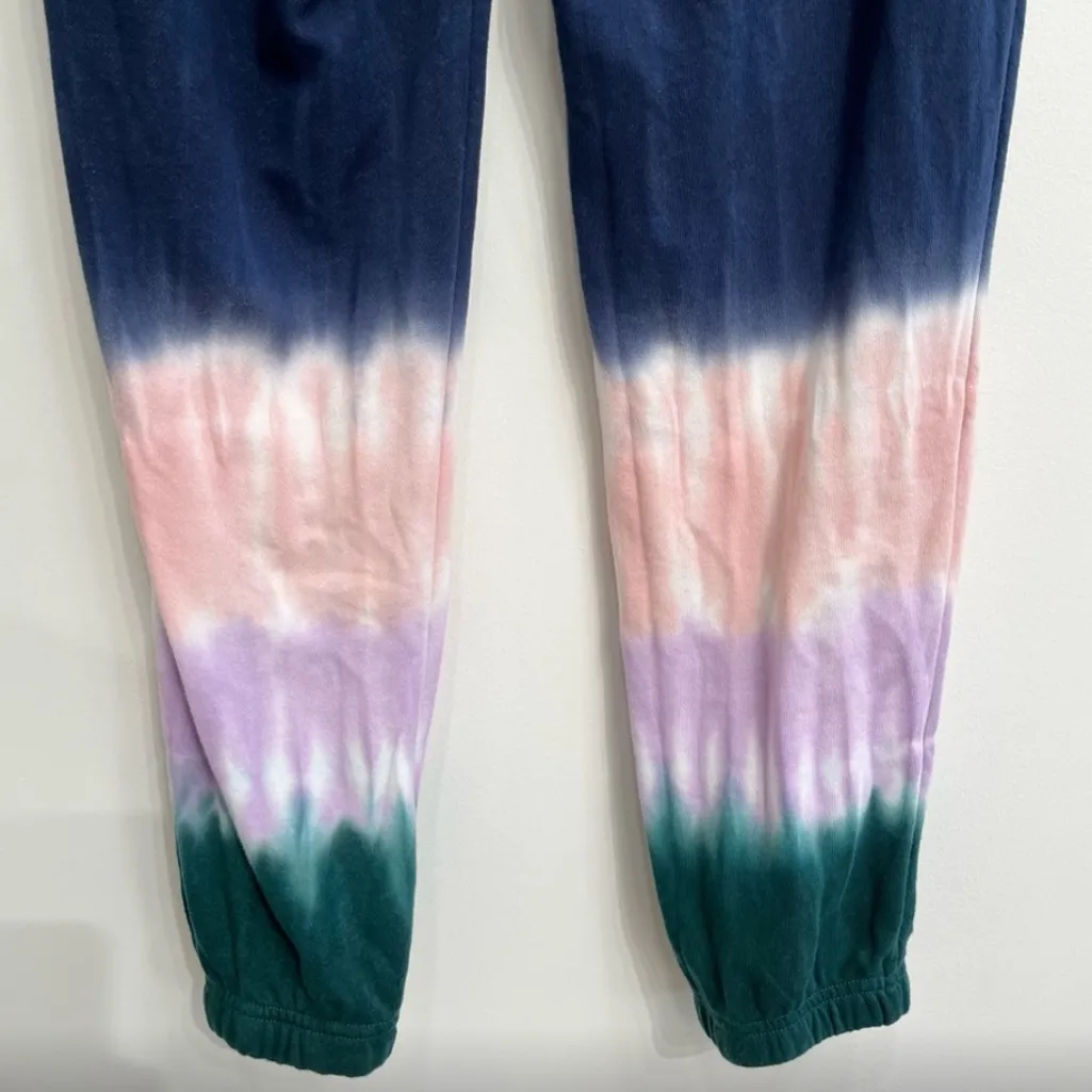 Wildfox French Terrycloth Navy Tie-Dye Hoodie & Jogger Set - Image 9