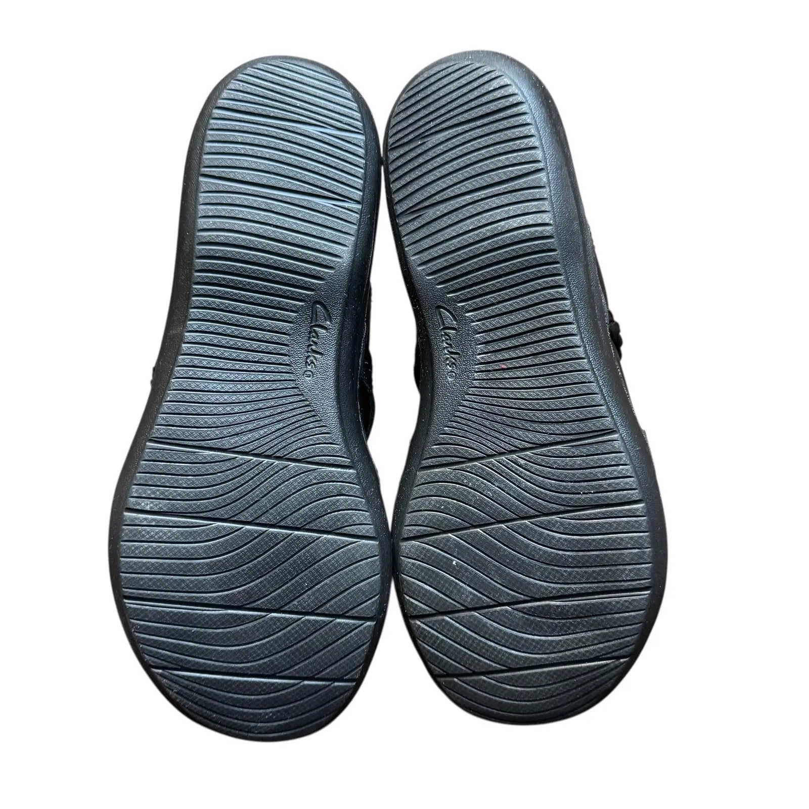 Clarks Clogs Mules Shoes Womens Size 6.5N Black Slip On Braided Strap Comfort - Image 8