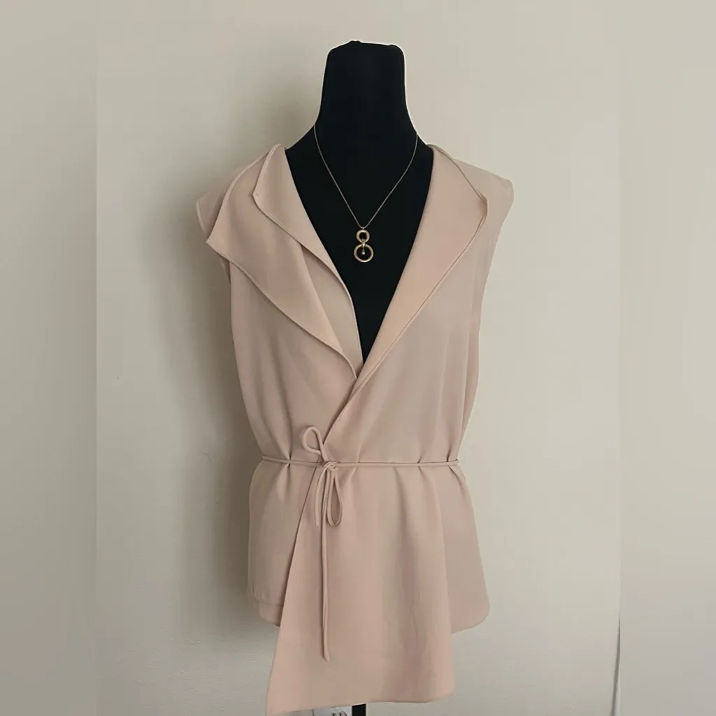 Zara Women's Blush Sleeveless Blazer - Image 4