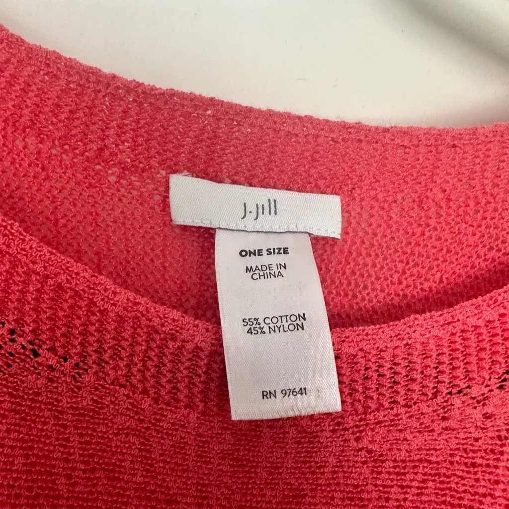 J Jill Women’s One Size Batwing Sweater Pullover Pink - Image 2