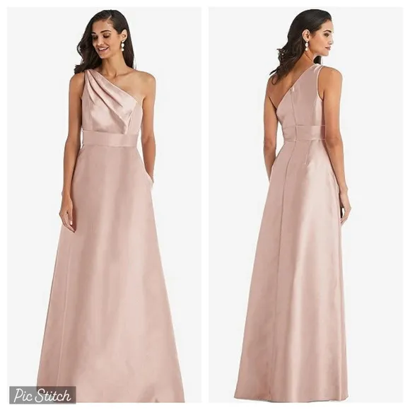 Beautiful New Alfred Sung Satin Twill Mother of the Bride/Bridesmaid Gown! - Image 2