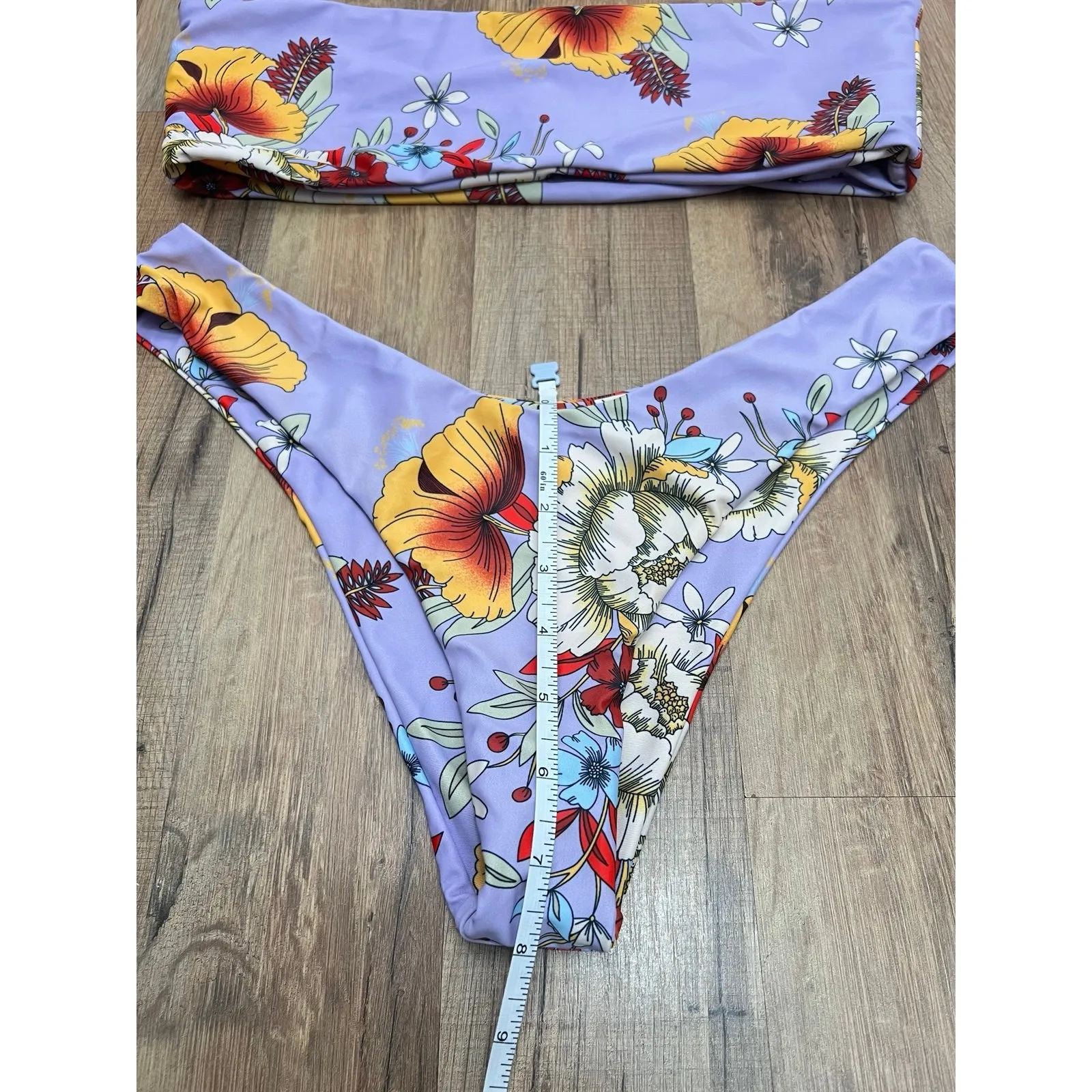 ZAFUL Floral Bikini Set - Mauve, Size 6‎ - Image 8