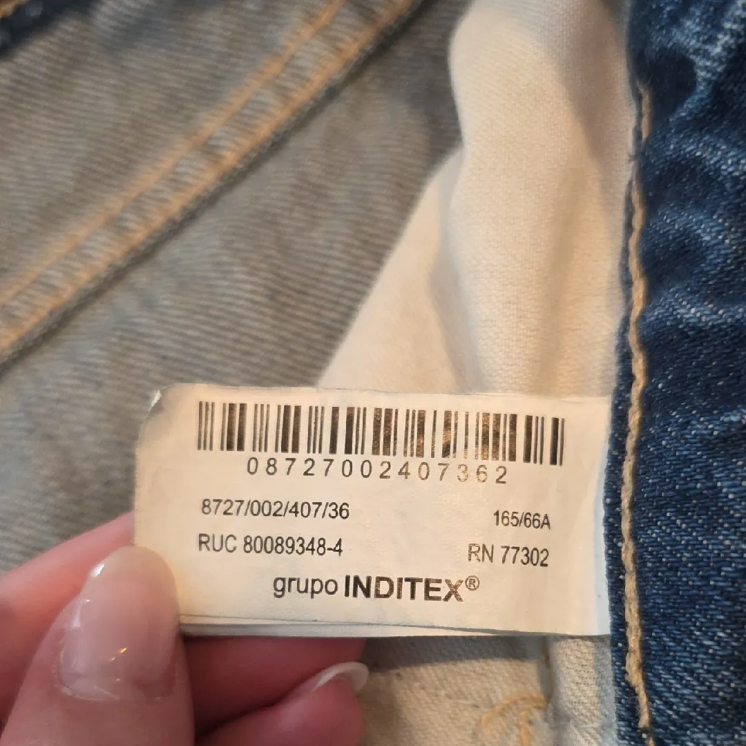 Zara Jeans Wide Leg Straight Baggy High Waist Mom Denim Blue Size 4 - Image 7