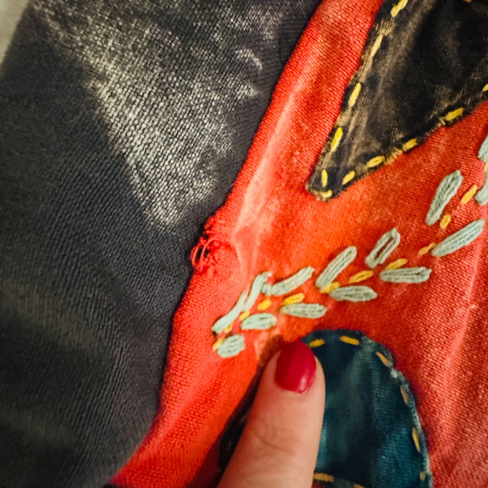 KPC Nepal Patchwork Boho Backpack Handmade Cotton Festival Hippie Rucksack Gray - Image 4