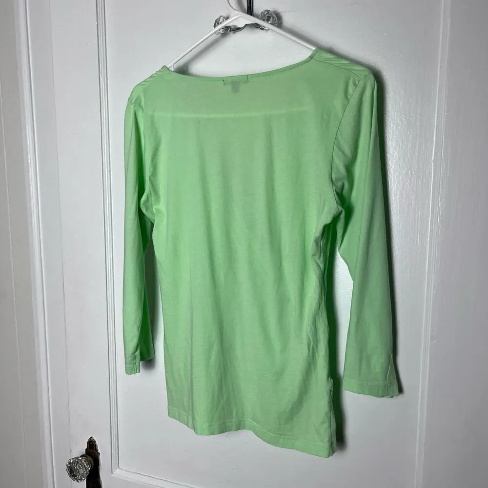 Lilla P Women's Bright Green Deep V - Image 4