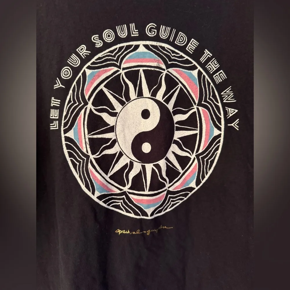 Spititual Gangster Let Your Soul Grey Charcoal Women’s Long Sleeve size Large - Image 7