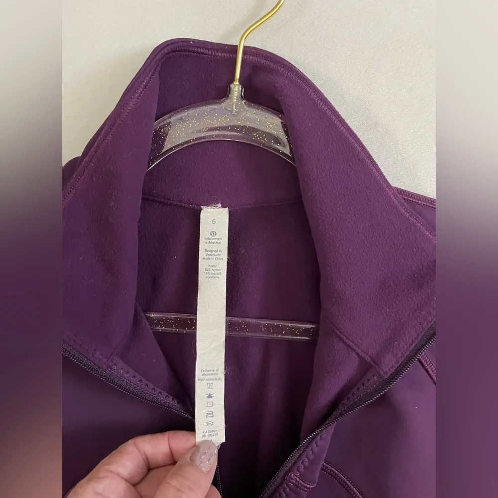 Lululemon First Mile 1/2 Zip Pullover Long Sleeve in Magenta Size 6 - Image 13