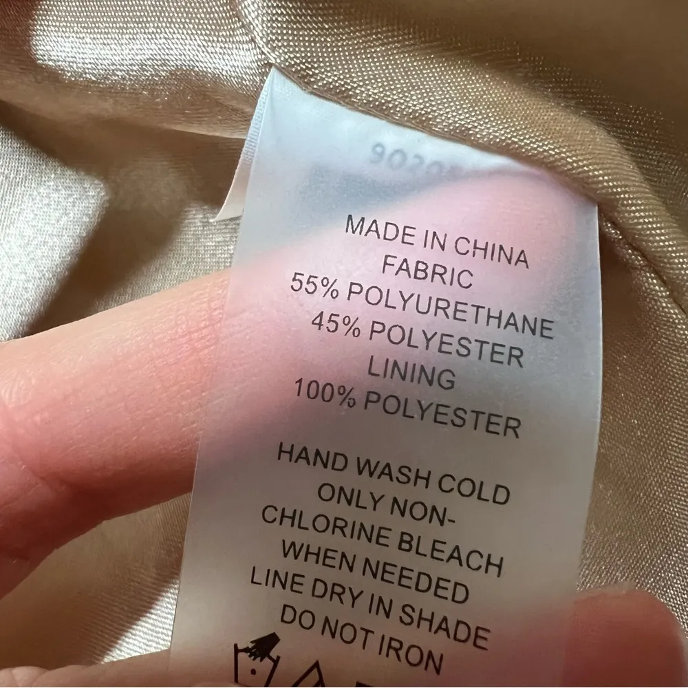 Vince Camuto Blush Pink Faux Leather Moto Jacket Apricot Cream Size Medium NWT - Image 7