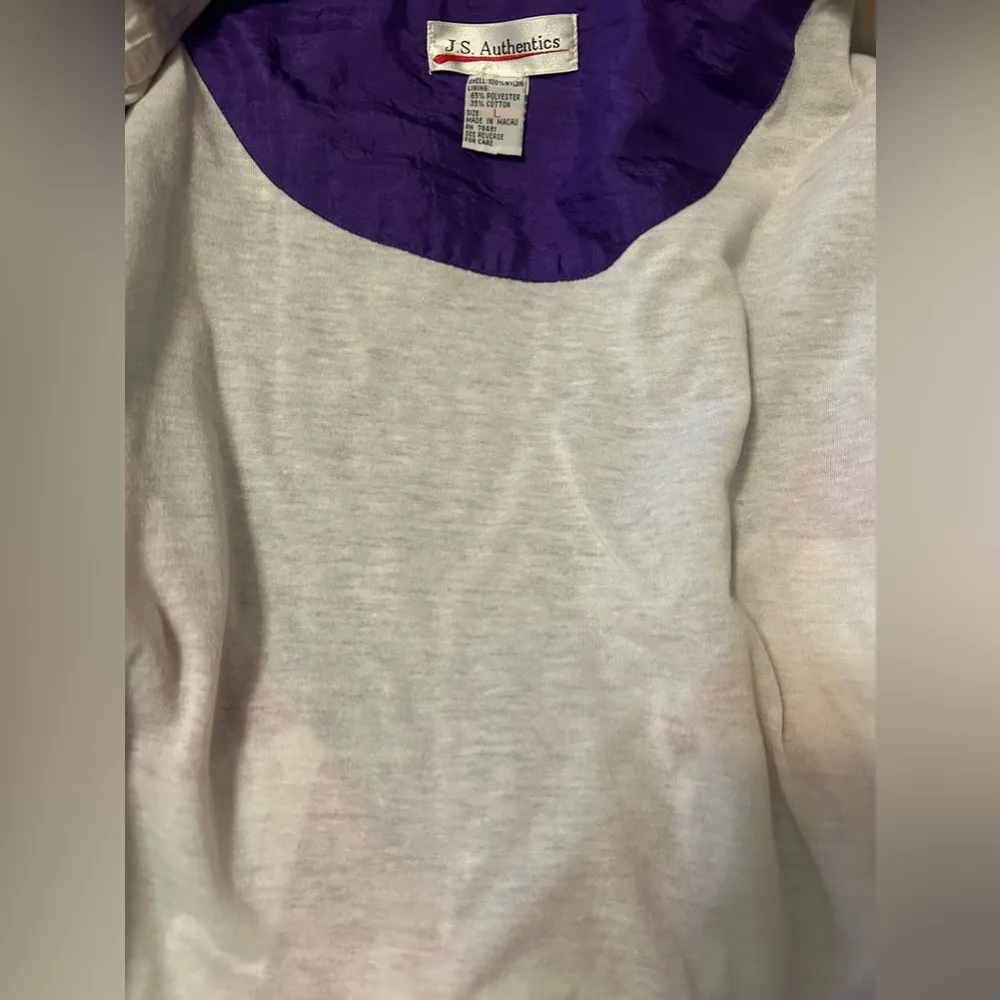 Vintage J. S. Authentics 80’s
90s Windbreaker Jacket size L Purple Size L - Image 5