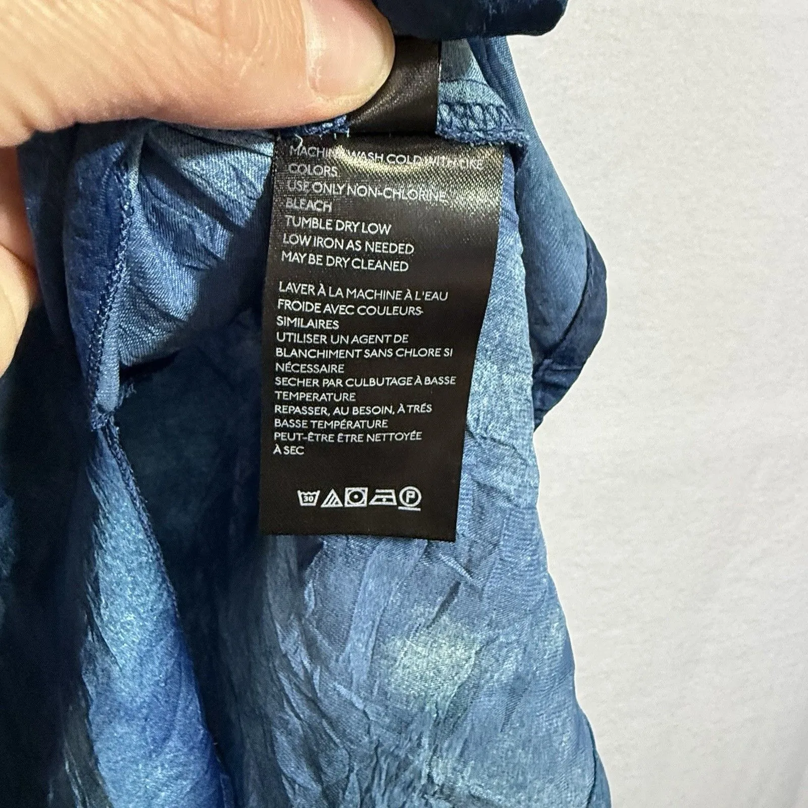 NEW Free People Martine Flirt Tie Dye Mini Skirt Blue Side Zip Slit Size 8 Boho - Image 10