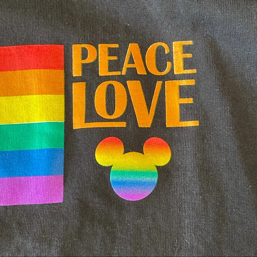 Peace Love Mickey Rainbow Pride Tee - Image 11