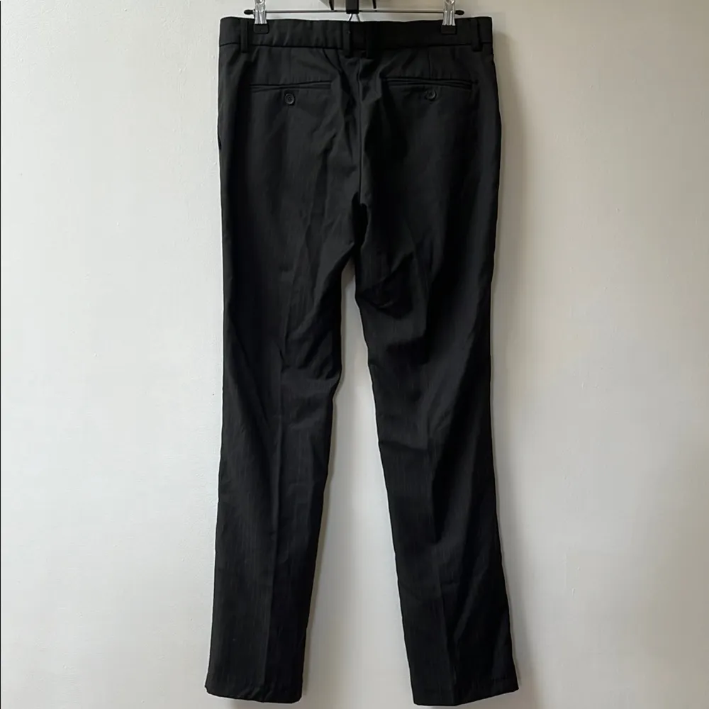 Women’s Dress Pants Brown Pinstriped Trousers Size 32 - Image 4