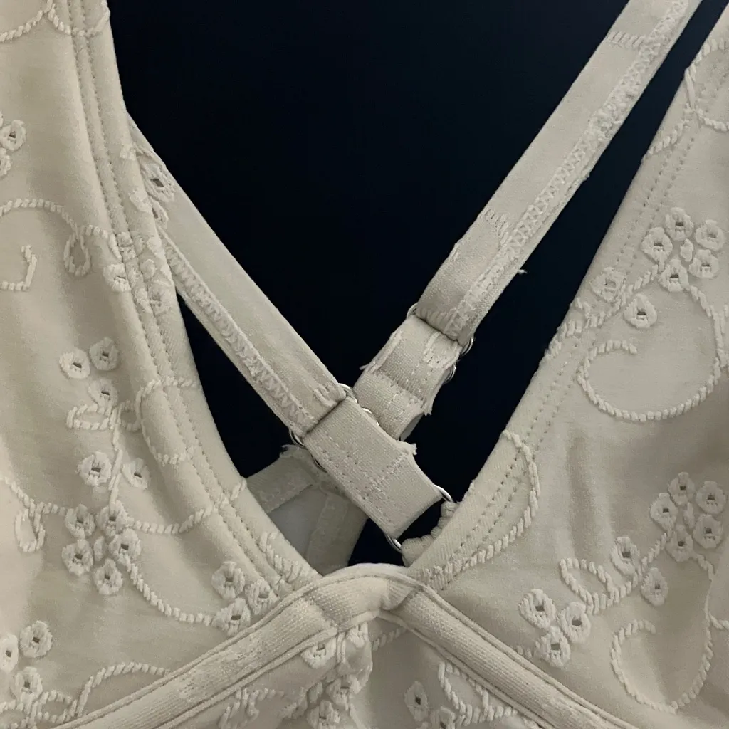 Elegant cream Lace swimsuit White Size undefined - Image 3