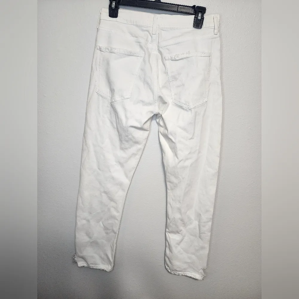 AGOLDE Toni Mid Rise Straight Leg Glowed White Jeans Size 29 - Image 8