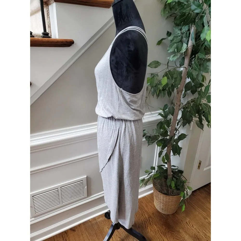 Threads 4 Thoughts Women's Gray Cotton Scoop Neck Sleeveless Knee Length Dress S - Image 6