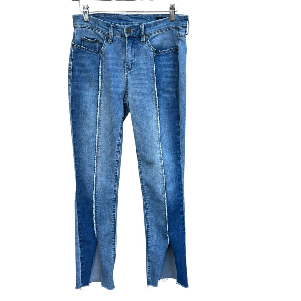 Blank NYC Two Tone Split Hem Blue Denim Ankle Jeans - Image 6