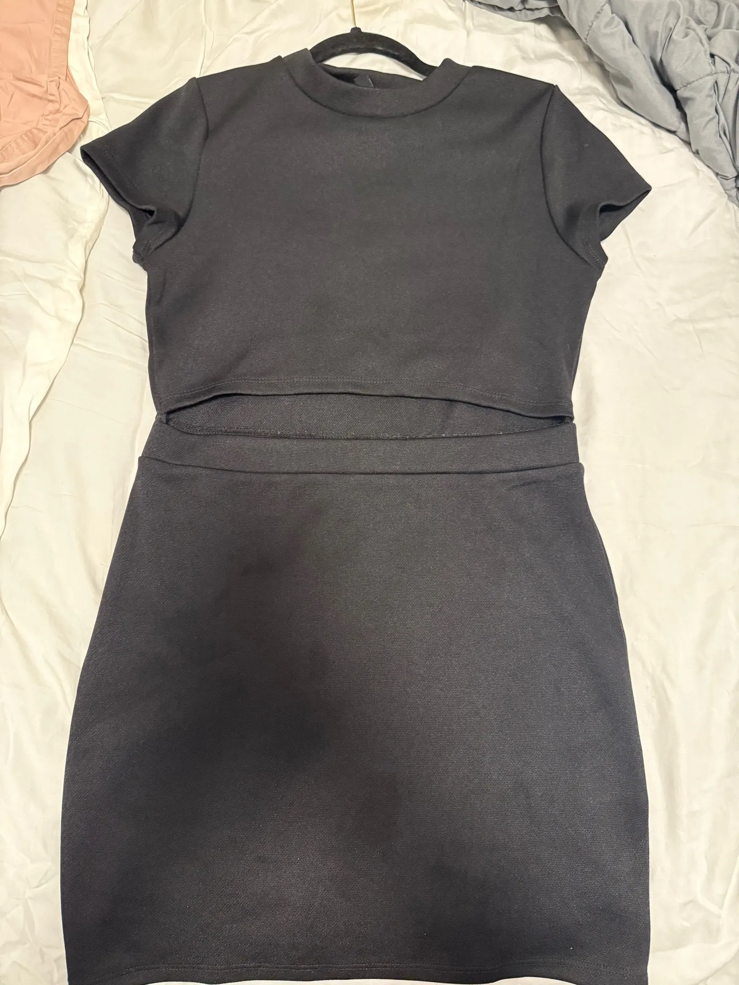 Black H&M Divided Mini Sweater Dress - Image 2