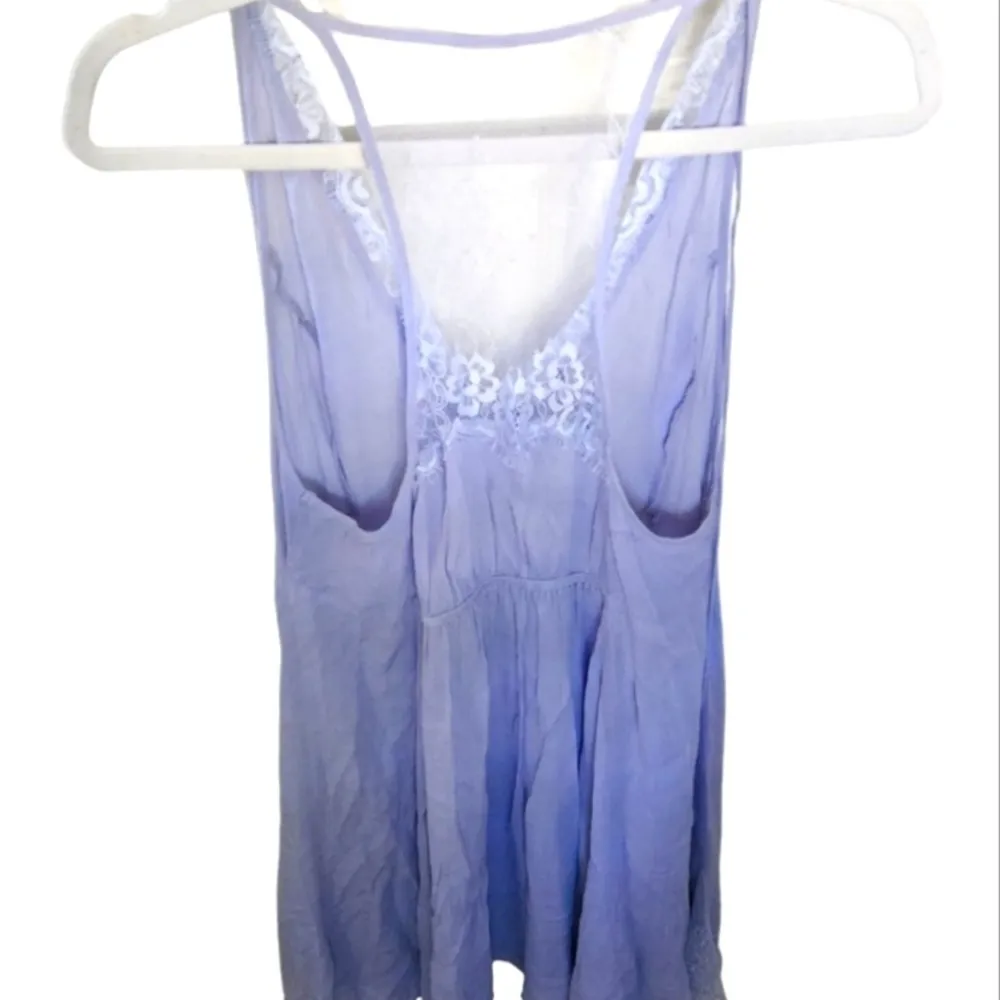 Intimately Free People Lacy Racerback Mini Sleep Slip Periwinkle V Neck - Image 9