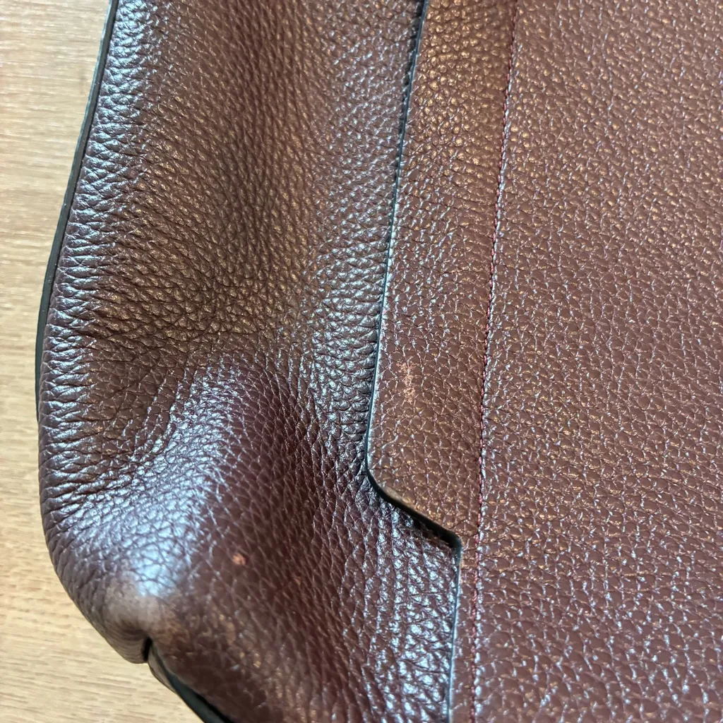 Coach 24770 Scout Satchel Hobo Crossbody Handbag Pebble Leather Wine Purple - Image 7